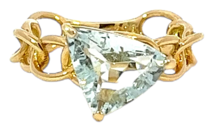 IDENTITY ring in aquamarine