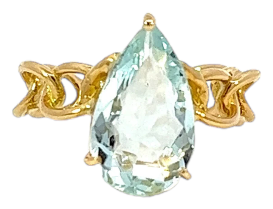 IDENTITY ring in aquamarine