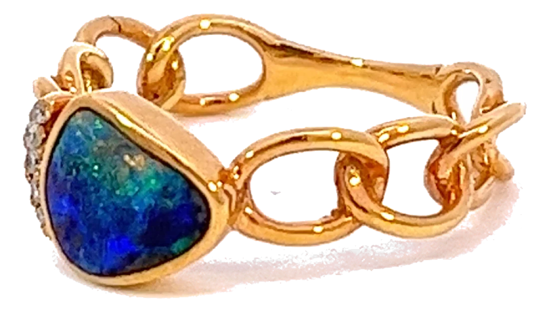 Blue opal ring