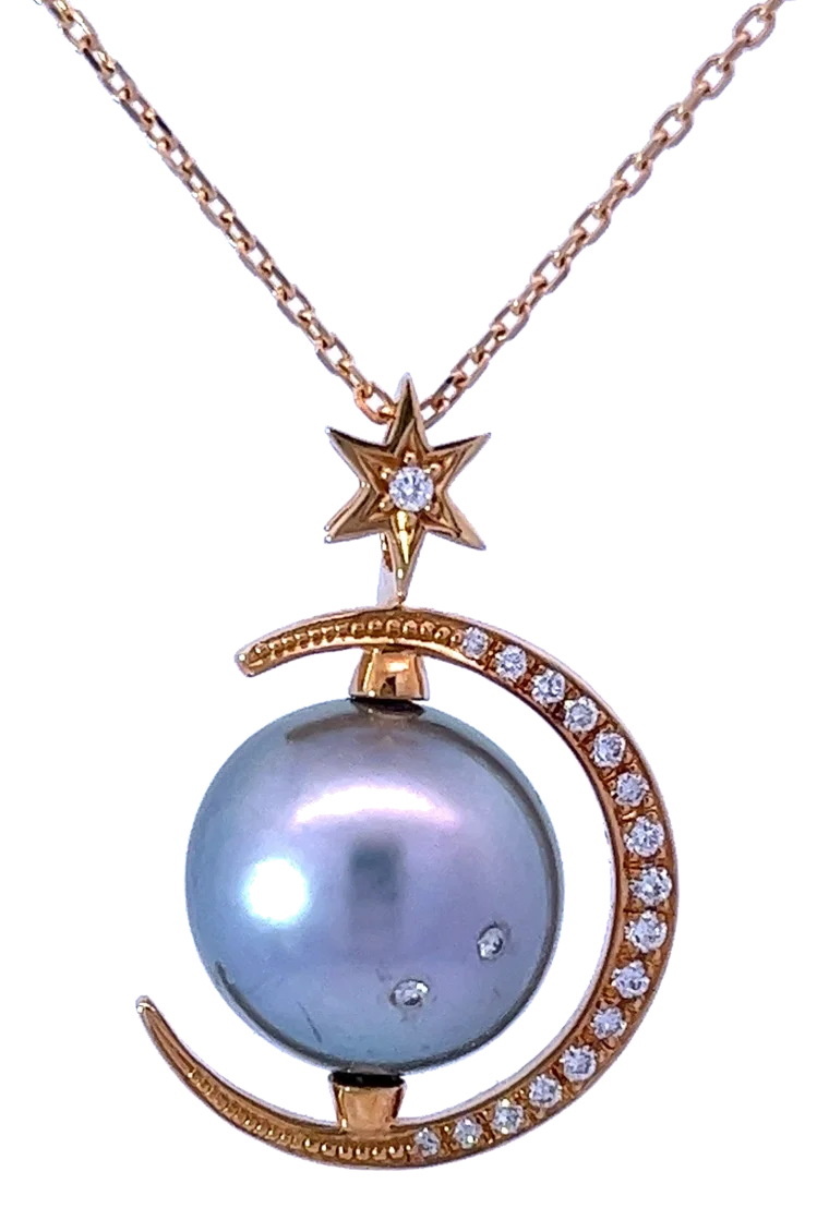 H & Moon Hexagonal star Pearl