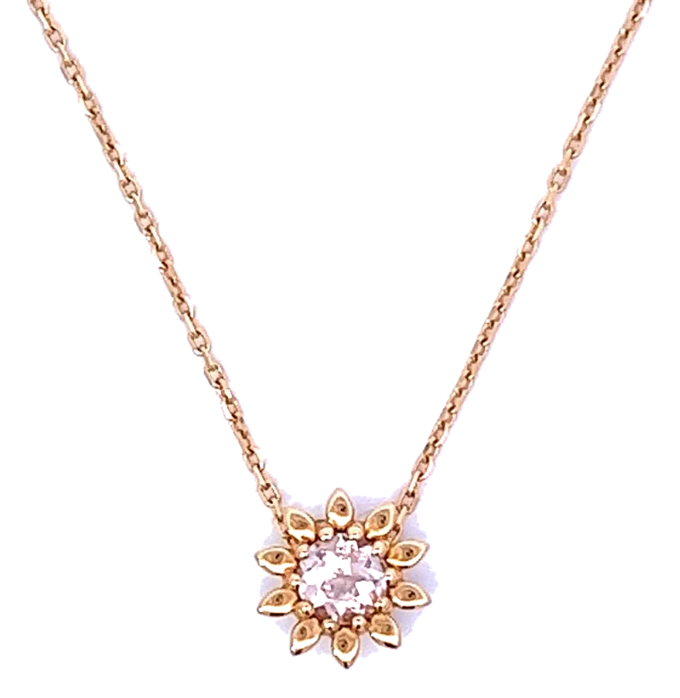 Soul flower 5mm Morganite